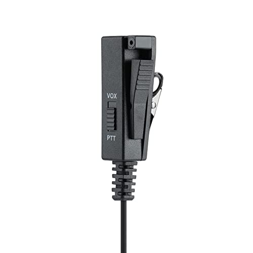 K-Storm Walkie Talkie Surveillance Headset Compatible with Motorola Radio | Acoustic Tube Earpiece with Mic for CP200 CLS1110 DLR1020 XU1100 RDM2070D RDV2080D - color: with VOX