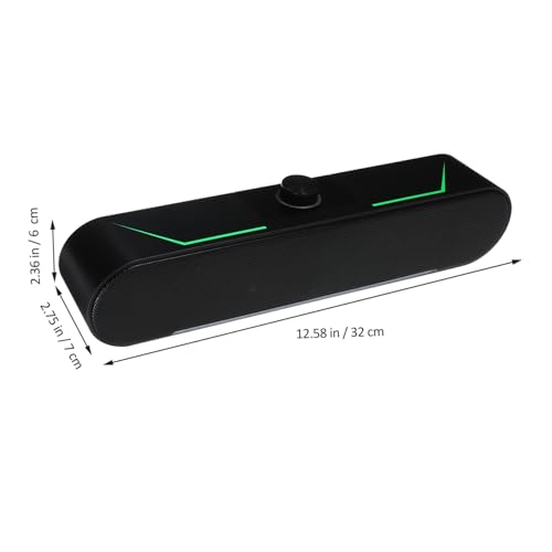 TEHAUX Sound Bar Speaker for Desktop Wired Gaming Soundbar RGB Lighting USB Powered Stereo Sound System Tablets