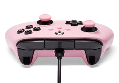 PowerA Wired Controller for Xbox Series X|S - Pink, gamepad, video game/gaming controller, works with Xbox One, Officially Licensed - style: Pink