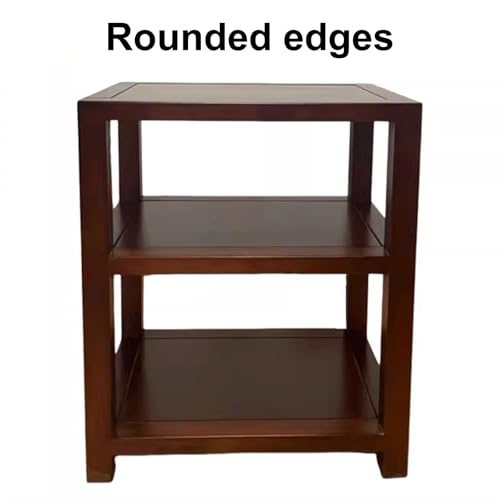 Audio Rack Tower, Shelf Organizer Rack Small, Media Stand, Rack Audio Tower Minimalistic Heavy Duty 25Kg Made of Solid Rubber Wood Brown 4 Sizes,Brown1 Layer - size: 1 layer