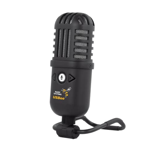 Nady USBee USB Microphone, Computer Condenser Gaming Mic for PC/Laptop, Headphone Output, Volume Control, Plug and Play, LED Mute Button, for Streaming, Podcast, Studio Recording, All Metal