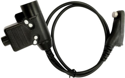 Military Tactical U94 PTT Adapter Push to Talk Button Radio Connector for 7.1mm Headset NATO-US Wiring for Motorola APX4000 6000 7000 8000 XPR6550 7550 7580 6550e 7550e 7580e SRX2200