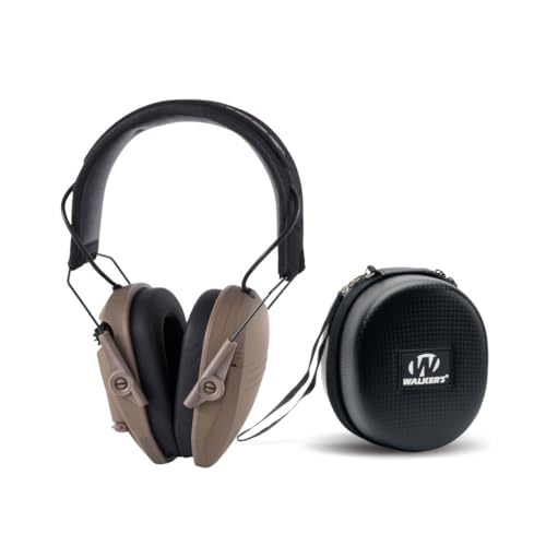 Walker's Razor Slim Electronic Earmuffs | Protective Case - color: Flat Dark Earth