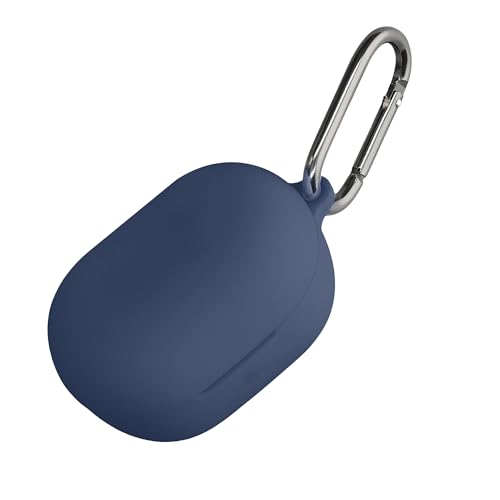 kwmobile Cover for Bose QuietComfort Earbuds Case - Silicone Cover for Earbuds Charging Case - Protective Headphone Holder with Carabiner Clip - Dark Blue - color: dark blue