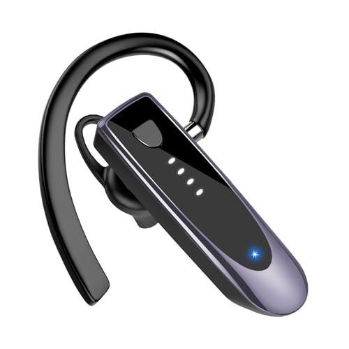 Atheewon Bluetooth Earpiece, Wireless Handsfree with Noise Cancelling Mic, 20Hrs Call Time Bluetooth 5.4 Headset, 180 Hrs Standby Time Headset for Business/Trucker/Driver, Purple - color: Purple