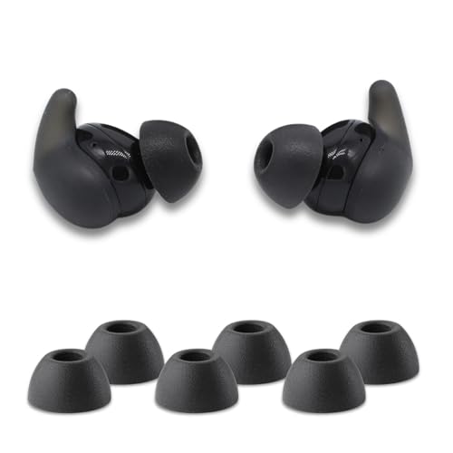 Comply TW-180-B Memory Foam Replacement Ear Tips, Black, Medium (3 Pairs) | For Sony LinkBuds Fit, TOZO NC9 Hybrid ANC, Ultimate Comfort, Secure Fit, Superior Noise Isolation - size: Medium