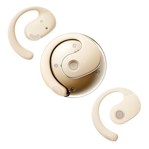Xmenha Over The Ear Earbuds Open Ear Headphones Over The Ear Headphones | Over Ear Earbuds Air Bone Conduction Earbuds Earphones Air Bone Conducting Conduction Headphones Bluetooth - color: Nude, style: Normal