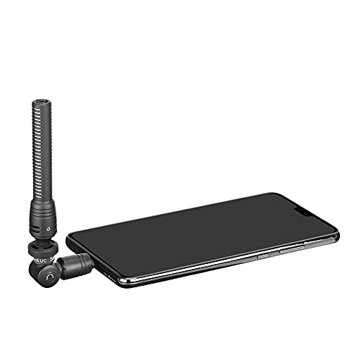 Saramonic SmartMic5 UC Unidirectional Micro-Shotgun Microphone with USB-C Output for iPhone 15, Android Mobile Devices, new iPad & More - size: Micro-Shotgun USB-C