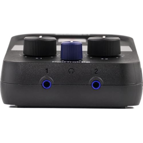 Zoom PodTrak P2 Two-Host Podcast Bundle with 2X Zoom Zum-2 USB Supercardioid Condenser Mics, ZHP-2 Headphones, and TPS-4 Tripods — Dual-Mic Recorder for Two-Host Podcasting, Interviews, Co-Hosting
