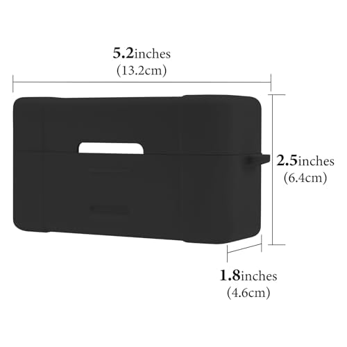 Geekria for Creators Microphone Case Cover Compatible with DJI Mic 2 Charging Case, Mic Silicone Protective Case Skin, Soft Microphone Travel Charging Case Sleeve (Black) - color: Black