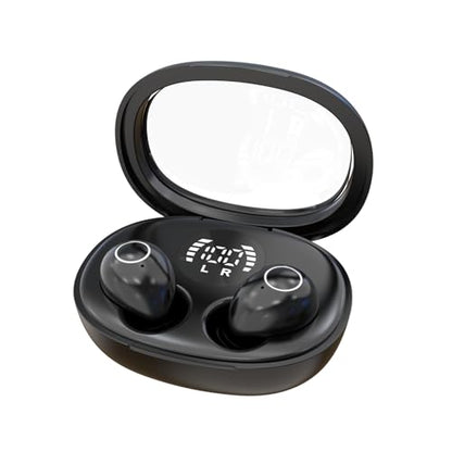 Mini Invisible Sleep Wireless Bluetooth Headphones,Mini Invisible Silicone Sleep Earbuds for Side Sleepers,Invisible Headphones, Bluetooth Headset, for Music, Work, Study (Black) - color: Black