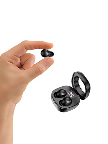 Ultra small mini earphones ，Mini Invisible Wireless Earbuds for Small Ear Canals, Low Profile Hidden Sleep Earbuds, IPX5 Waterproof Bluetooth Headphones for Work, Side Sleep & Daily Use (black) - color: Black