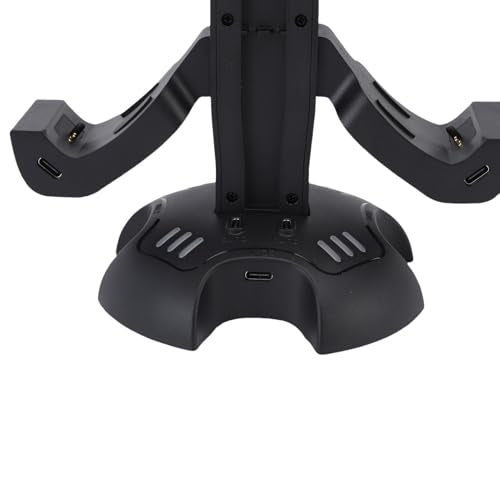 Gaming Headphone Stand with Controller Charger Holder, 2 Charging Docks RGB Light Modes, Earphone Hanger Accessories for Desktop, Headset Stand with USB Ports Fast Charging