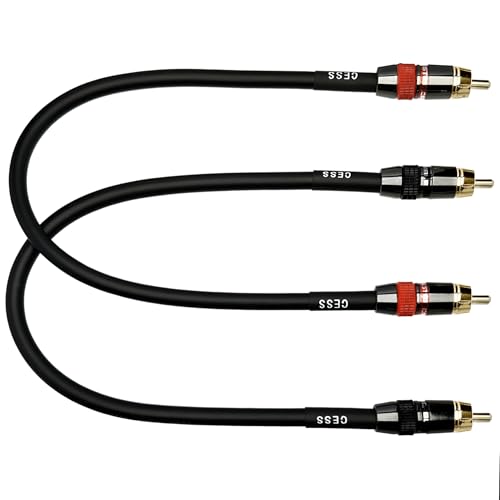 CNCESS Low Noise 12 Gauge Premium RCA Audio Line Patch Cable (1 Foot) - size: 12 inches