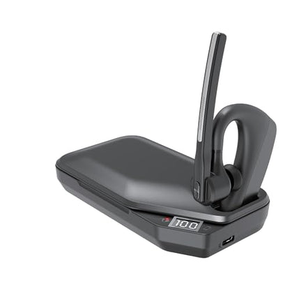 Conambo Bluetooth Headset V5.2 Wireless Bluetooth Earpiece with 750mAH Charging Case 80Hrs Talktime Wireless Headset with CVC8.0 Dual Mic Noise Canceling for iPhone Cellphone Trucker Work