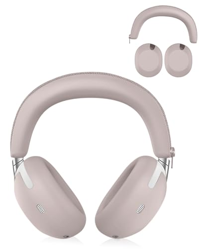 2-in-1 Silicone Protective Cover Set for Sony 1000X THE COLLEXION Headphones, Sweatproof Headband Cover + Integrated Ear Cups Protector (Ear Pads & Shell), Full Coverage(Rose-Grey) - color: Rose-Grey