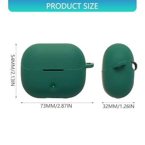 Soft Silicone Case Cover Dedicated Earphone Case Secure Grip Easy Access Scratch Resistant Housing Skin Portable Earphone Pouch - color: green (dark green)