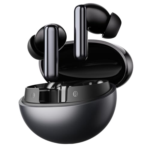 HAYLOU Flowbuds N55 ANC Wireless Earbuds, Bluetooth 6.0, 6 HD Mics, 40H - color: Black