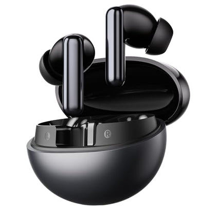 HAYLOU Flowbuds N55 ANC Wireless Earbuds, Bluetooth 6.0, 6 HD Mics, 40H - color: Black