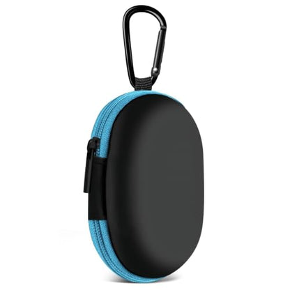 1 Pack Oval Earbud Case, Blue | Portable EVA Carrying Case, For Wired/Wireless Headphones, SD Card Storage, Camera Chip - color: D2-oval blue