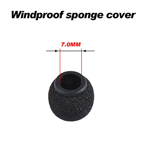 Foam Mic Covers Foam Lavelier Windscreen, Lapel Microphone Foam Cover for Sony Lavalier Microphone Windscreen Replacement Foam Windscreen, Pack of 3 - size: 0.28inch diameter for Sony lavalier microphone