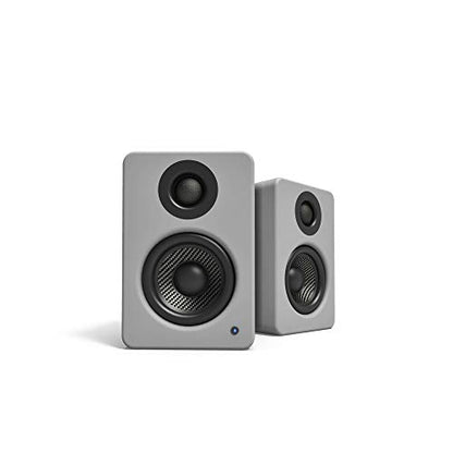 Kanto YU2MG PC Gaming Desktop Speakers | 3" Composite Drivers | 3/4" Silk Dome Tweeter | Class D Amplifier | 100 Watts | Built-in USB DAC | Subwoofer Output | Pair | Matte Grey - color: Matte Gray