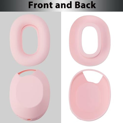 Adhiper XM5 Sweat Covers Accessories for Sony WH-1000XM5 - Custom Pink | Soft Silicone Case, 3-in-1 Headphone Covers with Ear Cover & Headband Cover & Shell Protector, Sweatproof & Washable - color: Pink
