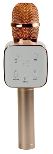 Sing-Along PRO Bluetooth Microphone - Wireless Karaoke Mic for Kids & Adults - Portable Home Karaoke Mic with Stereo Audio (Rose Gold) - color: Rose Gold