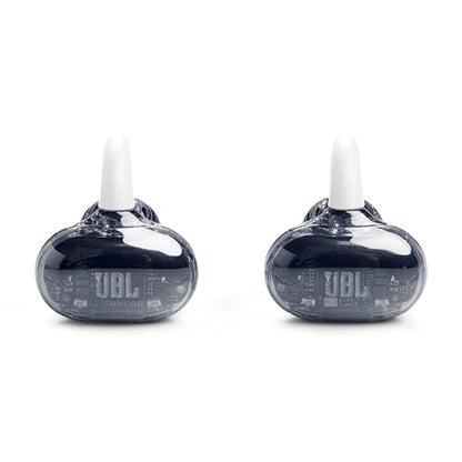JBL Soundgear Clips Open Ear Headphones for Situational Awareness - White | Up to 32 Hours Total Playtime With Speed Charge, Sweat Resistant, Noise-Reducing Mics, App Control For Custom Audio - color: White