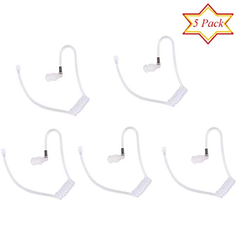 Replacement Earpiece Tube for Motorola Kenwood Baofeng Radio | Also Fit Midland Retevis Surveillance Headset (5 Packs) - color: (5 Packs)