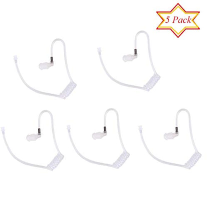 Replacement Earpiece Tube for Motorola Kenwood Baofeng Radio | Also Fit Midland Retevis Surveillance Headset (5 Packs) - color: (5 Packs)
