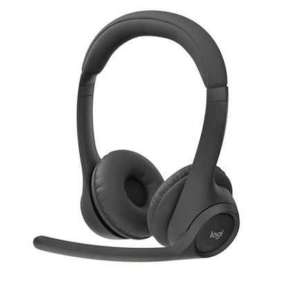 Logitech Zone 301 Wireless Bluetooth Headset - Graphite | Noise-canceling microphone, compatible with Windows, Mac, Chrome, Linux, iOS, iPadOS, Android - color: Graphite