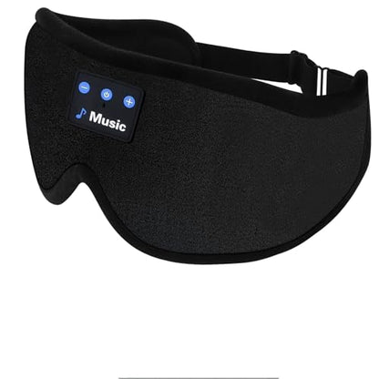 3D Sleep Mask with Bluetooth Headphones, Sleeping Headphones for Side Sleepers, Wireless Music Eye Mask with Ultra-Thin Stereo Speakers for Men, Women