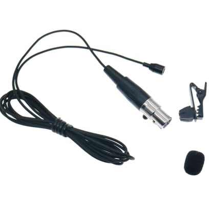 WL35 Professional Clip-On Lavalier Condenser Microphone for Shure ULX SLX PGX GLX QLX U1 UR1 BeltPack Microphones System Parts with TA4F Mini XLR 4Pin Plug (Black) - color: Black