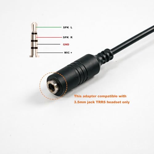 RJ9 to 3.5mm Audio Adapter for Cisco IP Telephones - Headset Converter Compatible with 9961, 7940, 7941, 7942, 8841, 8845, 9941 | Model PH35-RJ9 (Audio Combo Jack) - color: Audio Combo Jack