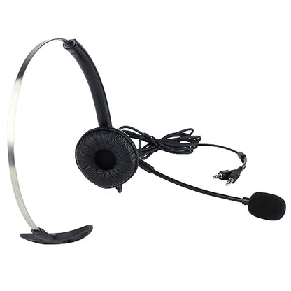 Cuifati Adjustable Headphone HD Sound Comfortable Breathable OverEar Headset with Antistatic Design, Ideal Replacement for All Head Sizes - Lightweight Flexible Plastic Headphones for (3.5mm Dual