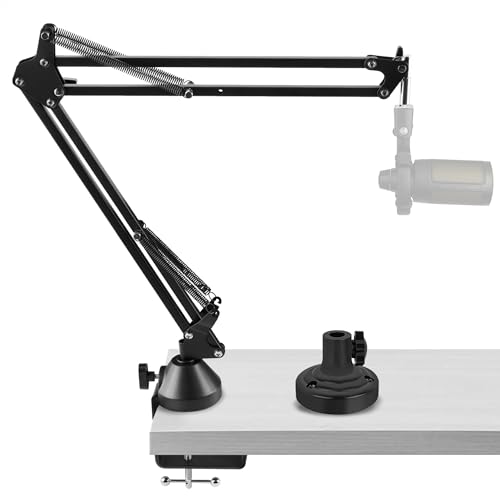 GEEKRIA for Creators Professional Microphone Boom Arm Compatible with Fifine K688, K669, K670B, Suspension Mic Stand, Adjustable Desk Mount Holder for Studio Recording, Podcast, 28.7" Reach