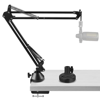 GEEKRIA for Creators Professional Microphone Boom Arm Compatible with Fifine K688, K669, K670B, Suspension Mic Stand, Adjustable Desk Mount Holder for Studio Recording, Podcast, 28.7" Reach
