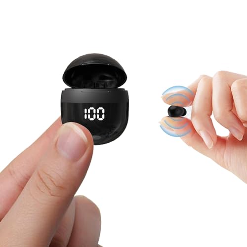 Ear Buds Invisible Small Mini Sleep Earbuds Headphones Wireless Bluetooth | Comfortable Tiny Sleeping Smallest Low Profile Micro Discreet Hidden Kids Earbuds Ear Buds for Small Ear Canals Work - color: Black