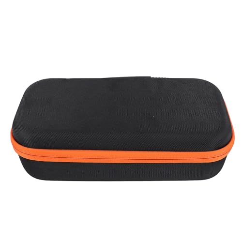 Wireless Microphone Case EVA Hard Shell Zip Closure Storage Box for Dual Mic System, Durable Carrying Bag with Handle Compatible with Receiver, Adapter, AA Battery