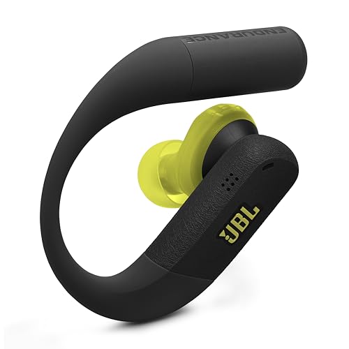 JBL Endurance Peak 4 - Cancelling Sport Earbuds - Black | Adaptive Noise Cancelling with Smart Ambient, IP68 water and dust proof, Secure fit with TwistLock design - color: Black/Lime