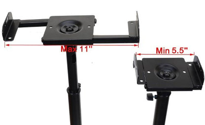 VideoSecu Floor Speaker Stand One Pair for Satellite Surround Sound Speakers MS07B2 1B5