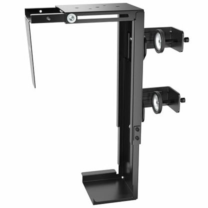 VIVO Adjustable Clamp-on Desk Leg PC Mount, Under Desk PC Mount, Computer Case CPU Holder with Tool-Free Installation, Black, MOUNT-PC01C - size: Mid