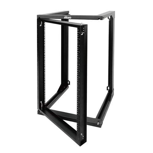 Tecmojo 18U Wall Mount Rack, Server Rack,Open Frame Server Rack,Network Rack for 19inch Computer/AV/Data/IT/Media Equipment,18inch Depth,16inch Apart Mounting Holes,Swing Gate,Square and Tapped Holes - size: 18U/18" Depth (New)