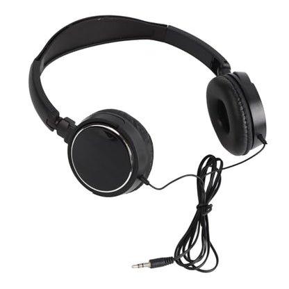 Dioche Foldable Noise Cancelling Headphones, Over-Ear Wired Headset with Stereo HiFi Sound, Compact Lightweight Design for Travel Office Home Use, 3.5mm Blue