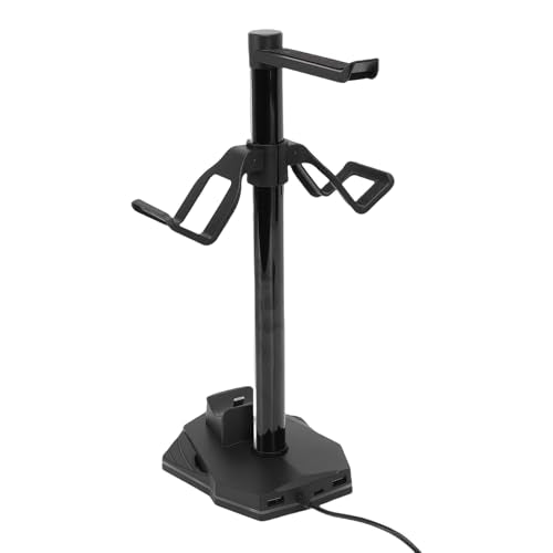 3 in 1 Controller Stand, RGB Headset and 2 Pro Controller Holder with 2 USB .0 Ports and 1 USB C Port, for Gaming Accessories Organization and Charging