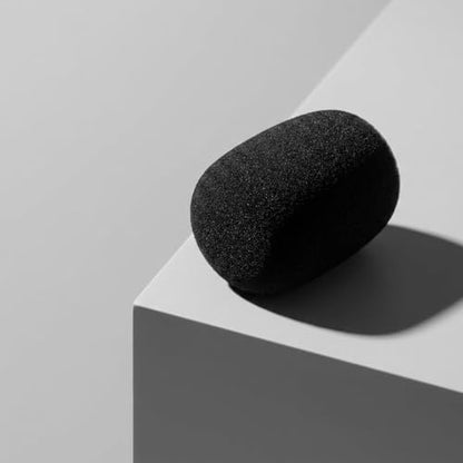 Foam Mic Cover Compatible with JBL PartyBox Wireless Microphones, Replacement Sponge Windscreen for PartyBox Mic 100, Wireless Dual Mic System, Windproof Pop Filter 4-Pack, Black