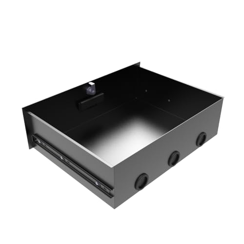 3U Server Cabinet Case 19" Rack Mount Lockable Drawer with Key | Metal Rack Sliding Drawer with Cable Management Holes for 19-inch Server Rack and Network Cabinet,12.6" Depth (3U) - size: 3U