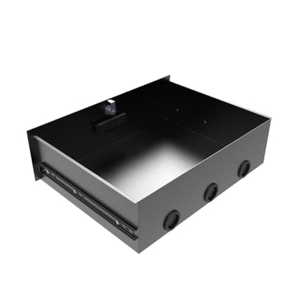 3U Server Cabinet Case 19" Rack Mount Lockable Drawer with Key | Metal Rack Sliding Drawer with Cable Management Holes for 19-inch Server Rack and Network Cabinet,12.6" Depth (3U) - size: 3U