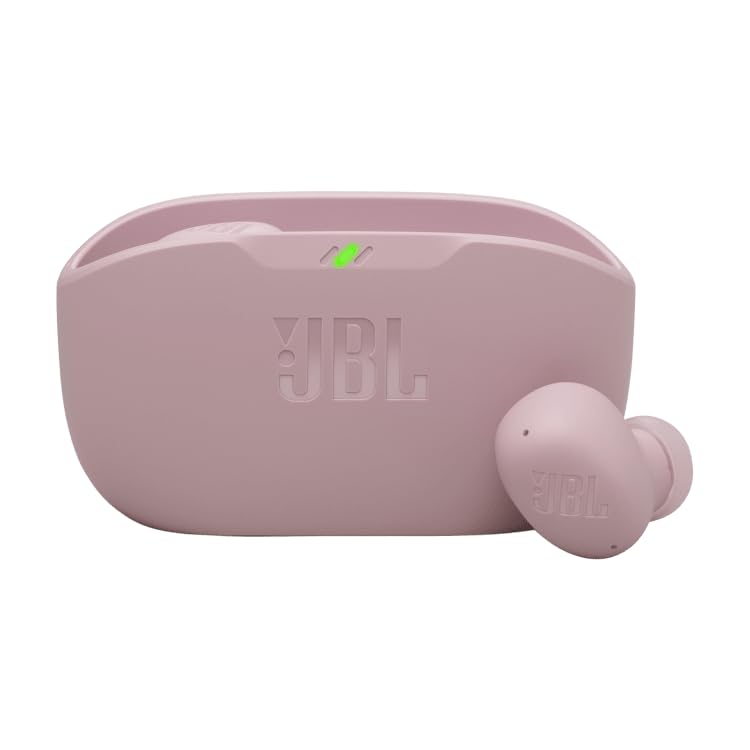 JBL Vibe Buds 2 - True Wireless Noise Cancelling Earbuds with JBL Pure Bass Sound & Smart Ambient Technology, 4mics for Crisp, Clear Calls, up to 40Hrs of Playback, IP54 Dust & Water Resistant (Pink) - color: Pink